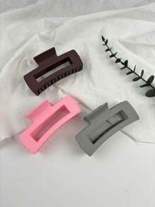 10 Stücke/6 Stücke 11 cm/4,33 Zoll große, leichte quadratische Kunststoff-Haarclips, modisches, vielseitiges Design, hochwertig, eleganter, simpler Stil, einfarbige Haarkrallen, Haaraccessoires geeignet für Alltag, Ausgehen, Lässig, Party, Pendeln, Urlaub, Duschkopf, Gesichtswäsche, Baden, Make-up, passend zu Kleidung und Accessoires, Kopfbedeckungen, Accessoires, Haarclips, Haarspangen, Haarklammern, Haarklemmen