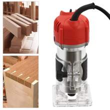 Electric Wood Router With Adjustable Height, Copper Motor, Transparent Base, And Aluminum Housing, 580W For Precise Woodworking, Cutting, And Trimming - Red - View 6