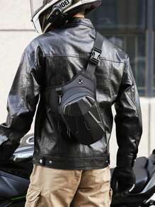 Motorcycle Side Leg Bag - EVA Hard Shell Outdoor Casual Waist Pack, Motorcycle Phone Wallet Hip Pack With Adjustable Shoulder Strap, Zipper Closure And Ventilation Holes, Suitable For Camping, Cycling, Outdoor Adventure - Rider Dedicated Adventure Storage Bag | Sports Accessories | Secure Zipper Closure, High Quality Nylon Waist Pack For Motorcycle Riding And Outdoor Adventure 2000s Style Streetwear