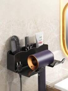 1 件，壁挂式吹风机架，免钻马桶架和浴室收纳架，浴室吹风机收纳架，免钻浴室放置架，墙壁收纳支架，壁挂式吹风机挂架 - 彩色 - 查看 5