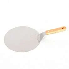 HaroldDol Pizzaschaufel Pizzaschieber Pizzaheber Edelstahl Holzgriff Brotbackschieber - Silber - Übersicht 6