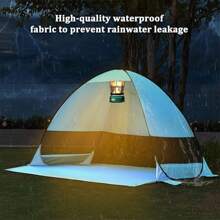 Lều che nắng di động Pop Up Beach Canopy Lều cắm trại câu cá ngoài trời Lều che nắng ngoài trời, Lều bãi biển - Màu xanh lam - Xem 8