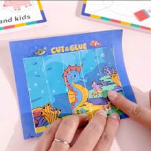 48pcs Interesting Paper Cutting Activity Book Suitable For Teenagers - Develop Scissor Skills, Exercise Hand Flexibility, Early Craft Learning, Kindergarten Paper Cutting Training, Paper Cutting Learning For Children Aged 3+, Cultivate Paper Cutting Interest, Handcraft Learning, Ideal For Mother's Day, Christmas, Back To School, Children's Birthday Gift