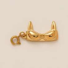 1Pc Stainless Steel Material Fashionable Lifestyle Elements High Heels Women's Underwear Bag Shape Pendant, DIY Accessories Necklace Bracelet Earring Pendant, Electroplated 18K Gold, Gift For Wife And Mother
