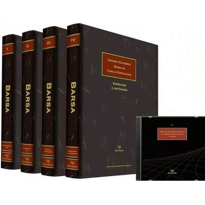 Coleção Grande Dicionário Barsa da Língua Portuguesa - 4 Livros + DVD-ROM (Novo, Lacrado)