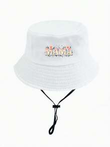 1 Pc Cartoon Bucket Hat, Fashion Printing Casual Bucket Hat, Travel Out Of The Sun Sports Sun Hat, Women's Best Gift For Mother's Day - A - View 1