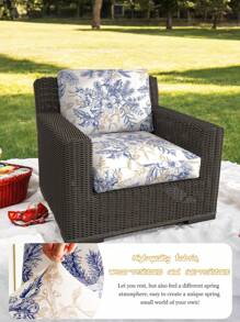 1 tấm vải bọc ghế sofa ngoài trời bằng lụa sữa in kỹ thuật số co giãn cao, chất liệu thân thiện với da, tạo sự thoải mái khi giải trí ngoài trời, tăng thêm nét quyến rũ cho cuộc sống trong vườn - Nhiều màu - Xem 4