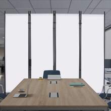 Faltbarer Raumteiler  hoher Sichtschutz  Büro/Raumtrenner 200*170cm Weiß - Weiss - Übersicht 4