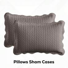 Imperial Homeware 3 Pcs Quilt Bedding Set Reversible Microfiber Coverlet With Pillow Shams Case For All-Season Lightweight Design Embossed Quilt Bedspread Smooth And Skin Friendly Twin Size ( Include 1 Pillow Case ) Queen King Size