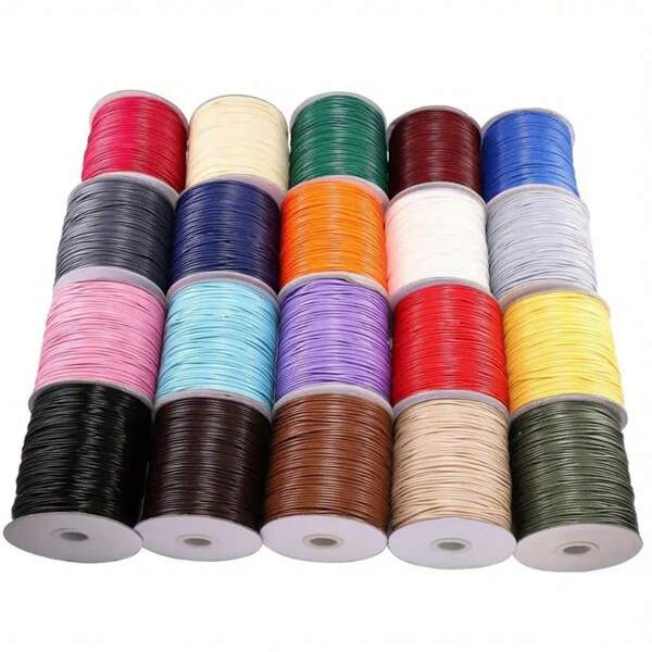 1pc 10m Multicolor Waxed String Cord - DIY Jewelry Making, Suitable For Beaded Bracelets, Necklaces, Keychains And Crafts - 1mm Thick