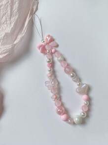 1pc Girl-Style Phone Case Chain, Versatile Bag Charm Accessory, Insect Pendant Chain For Girls - Multicolor - View 4