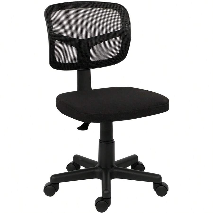 Office Chair For Home,Swivel Desk Chair For Bedroom Adjustable Height Mesh Chair Home Office Chair No Arms Computer Desk Chair For Kids/Adults,Removable Padded Seat,Home/Office Furniture - Black - View 1