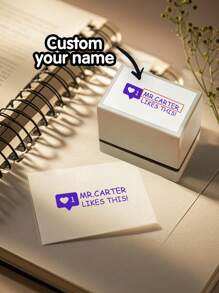 Ștampilă personalizată cu autocerneală și nume - Ștampilă personalizată de birou/afaceri pentru documente, corespondență, apreciere profesori, utilizare HR, cadou unic pentru șef, colegi, profesori, antreprenori, Ziua Îndrăgostiților, Ziua Mamei, Ziua Tatălui, zile de naștere, aniversări, absolvire, cadou pentru ea/el, articole esențiale pentru întreprinderi mici, cadou pentru Săptămâna aprecierii profesorilor, cadouri pentru evenimente corporate