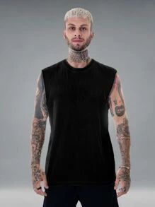 Kit 5 T-Shirts Oversized Tank Top Plain Streetwear Gym Shirt Bodybuilding Macho Over Street Scoop Neck Blouse Cotton Yarn 30.1 Combed Summer Tropical Beach Beach Clothing - Nhiều màu - Xem 6