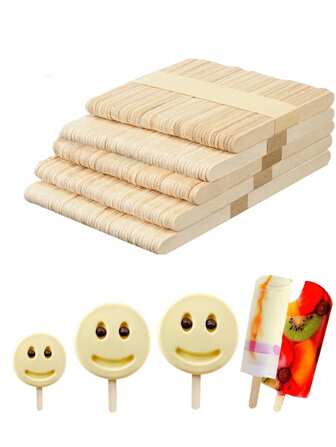 50 Pieces / 100 Pieces / 200 Pieces DIY Ice Cream Sticks, Natural And Wooden Ice Cream Sticks, Children's Handicrafts, Art Ice Cream Cake DIY, Make Fun Children's Gifts, Wooden Ice Cream Sticks - Wooden Ice Cream Sticks - Natural Wooden Ice Cream Sticks - Cake Decoration Sticks - Wooden Sticks - Homemade Frozen Dessert Sticks - Perfect Choice