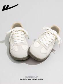 WARRIOR 女士系带设计运动鞋，户外低帮休闲鞋，夏季透气滑板鞋，轻便，舒适，时尚帆布运动鞋，街头风格