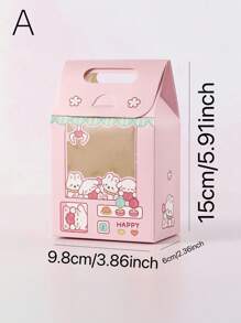 1set/8pcs,Portable Candy Box With Window, Cute Cookies, Colorful Boxes Of Snowflake Pastries, Candy Boxes, Suitable For Parties - Multicolor - View 9