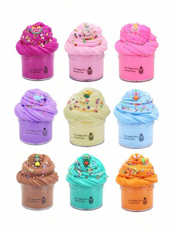70ML Fluffy Slime – Multi-Color And Multi-Style Options, Clay Stress Relief Toy, Perfect Gift For Friends And Classmates,Accessories Are Random