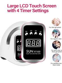 SUN X11 MAX 专业美甲烘干灯，适用于凝胶指甲油固化，带自动感应 UV LED 美甲灯 - 查看 5