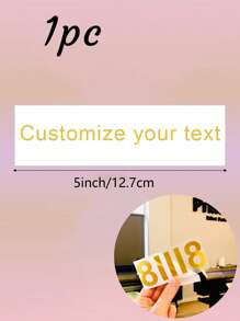 100 Sheets/20 Sheets/1 Sheet Custom Name Or Text Multi Specification Long 5in/4in/3in Multi Specification Color Bright Tear Off Film UV Transfer Sticker, Waterproof And Scratch Resistant Transparent Cooling Label Sticker, Can Customize Name, Text, Blessing Message To Give To Your Favorite Person, Multi-Functional, Adjustable, Exquisite, Adorable, Modern, Colorful, Cute, Comfortable, Stylish, Custom, Office, Tea Room, School, Home, Home Refresh, Back To Customized Stickers, Warm Ambience