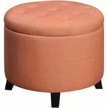 Convenience Concepts Designs4Comfort Storage Ottoman, Tan Fabric