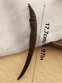 1 件精致木制发簪可爱木发筷汉服头饰中式发夹女孩发饰发髻发髻制作器发髻发夹