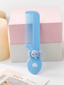 4pcs/1pc 儿童卡通糖果色卡通动物迷你梳子，便携便捷的糖果色小梳子，适合儿童理发和护理，是送给孩子礼物的理想选择 - 彩色 - 查看 7
