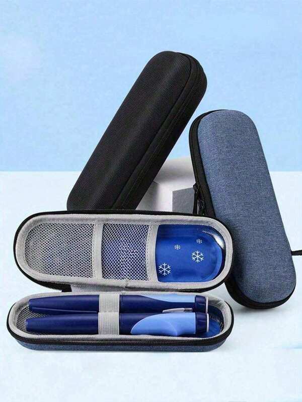Bolsa Térmica Portátil Isolada para Insulina - Pacote de Gelo Físico Amigo do Frio Caixa Térmica Leve com Zíper Simples, Estojo de Viagem para Diabetes, Bolsa Térmica Portátil e Pacote de Gelo para Canetas de Insulina e Suprimentos de Monitor de Glicose no Sangue, Bolsa de Emergência, Kit de Primeiros Socorros para Camping