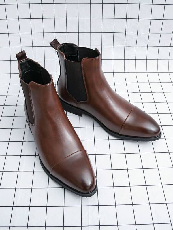 Botas Chelsea de Moda Masculina, Botas Casuais e Formais de Cano Curto