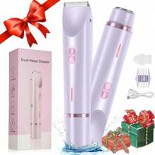 Hair Trimmer For Women, 1 Box Rechargeable 2 In 1 Body & Facial Diffuser Hair Removal Double Head Trimmer For Face Underarm Legs, Valentine's Day Gift