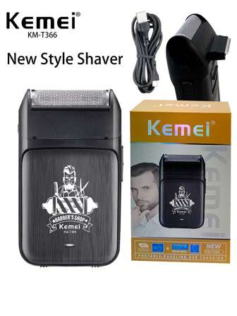 Kemei KM-T366 男士新款电动剃须刀 Type-C 充电式剃须刀 去除胡须 光头剃须 男士生日礼物