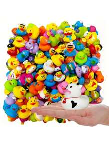 15/25/35 件夏日趣味橡皮鸭：儿童彩色泳池浮床 - PVC 材质 - 适合泳池和海滩 - 漂浮玩具 - 生日礼物 - 彩色 - 查看 10