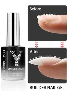 YOKEFELLOW 16ML Builder Nail Gel Polish 6 In 1, Large Capacity Clear Builder Gel For Nails Strengthen, And For Thickening Overlay, Building Apex, Extending Length, Shaping Nail, To Attach Gems / Jewels / As A Base Gel And Blooming Gel