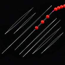 QIAO 5PCS 5-13cm Big Eye String Beads Tool Stainless Steel Needles For Jewelry Making Supplies Accessories With Storage Tube Needles - Multicolor - View 2