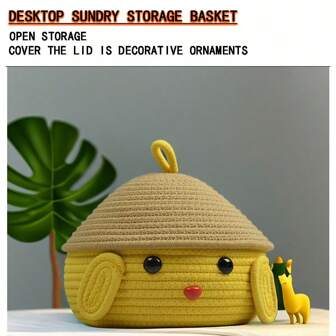 Sanrio 1pc Pudding Dog Storage Box Desktop Storage Basket Snacks Sundries Cosmetics Desktop Storage Box With Lid Finishing Basket Household Storage Box Decorative Ornaments