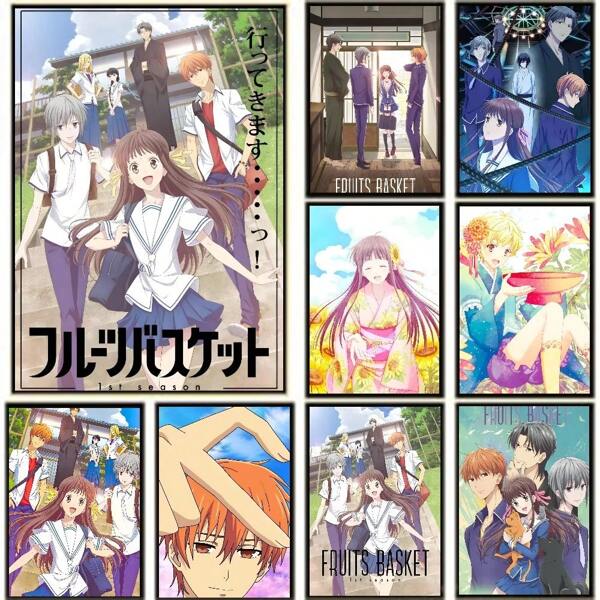 1pc /3PCS Wall Arts Posters Optinal Frame Pop 1PC Fruits Basket Poster Paper Print Home Living Room Bedroom Entrance Bar Restaurant Cafe Art Painting Decoration