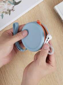 Bolsa de mano portátil de silicona de color caramelo, para llevar auriculares, unidades USB, pequeños artículos diarios, llaves, monedas y talla grande cuando sales