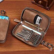 Monedero para hombres de gran capacidad, nuevo soporte multifuncional para llaves de coche (las letras son aleatorias), cartera mini, monedero, billetera - Multicolor - Ver 2