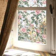 1 cuộn phim cách nhiệt cửa sổ cầu vồng, miếng dán trang trí cửa sổ hình hoa hồng hồng cổ điển, miếng dán cửa sổ kính nhiều màu 3D, miếng dán cửa sổ tĩnh điện không dính, thích hợp cho văn phòng tại nhà, 17,53*118in - Nhiều màu - Xem 15