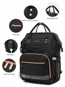 LEQUEEN 1pc Oxford Cloth New Mom Bag With Large Capacity, Multifunctional Maternity Diaper Bag For Outdoor Travel Maternal Supplies Storage