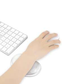 Soft Mouse Wrist Pad Comfortable And Cool Silicone Gel Ergonomic Pad Small Hand Pain Relief Support Pad Gel Filling Is Suitable For Laptop, Office And Home (Transparent)