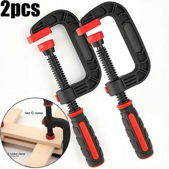 Two 7-Inch Spring Clamps With Strong Clamping Force, Reinforced Plastic Nylon Heavy-Duty Spring Jaw Opening Clamps