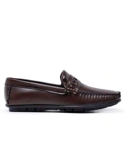 Sapato Social Casual Mocassim Marrom Calce Fácil Leve Macio Flexível Anatômico Off