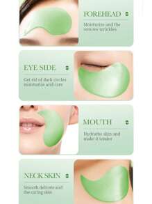 1 盒芦荟胶原蛋白眼膜，舒缓眼贴，改善干燥，保湿，减少黑眼圈和皱纹，80g - 彩色 - 查看 9