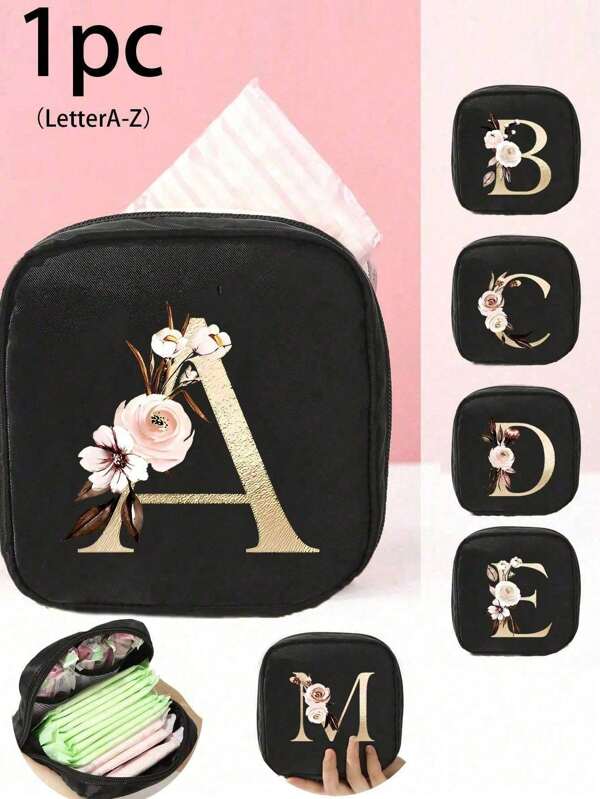 Sac de rangement grande capacité pour serviettes hygiéniques, boîte de rangement portable multifonctionnelle, porte-monnaie et mini sac cosmétique, porte-tampon, sac pour produits féminins, style décontracté, matériau polyester, solution de rangement parfaite et bon cadeau