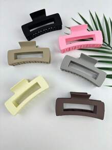 10 Stücke/6 Stücke 11 cm/4,33 Zoll große, leichte quadratische Kunststoff-Haarclips, modisches, vielseitiges Design, hochwertig, eleganter, simpler Stil, einfarbige Haarkrallen, Haaraccessoires geeignet für Alltag, Ausgehen, Lässig, Party, Pendeln, Urlaub, Duschkopf, Gesichtswäsche, Baden, Make-up, passend zu Kleidung und Accessoires, Kopfbedeckungen, Accessoires, Haarclips, Haarspangen, Haarklammern, Haarklemmen