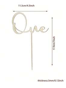 1 件半/一/二/三/四/六/七/八/九岁生日蛋糕装饰 - 原木色 - 查看 5