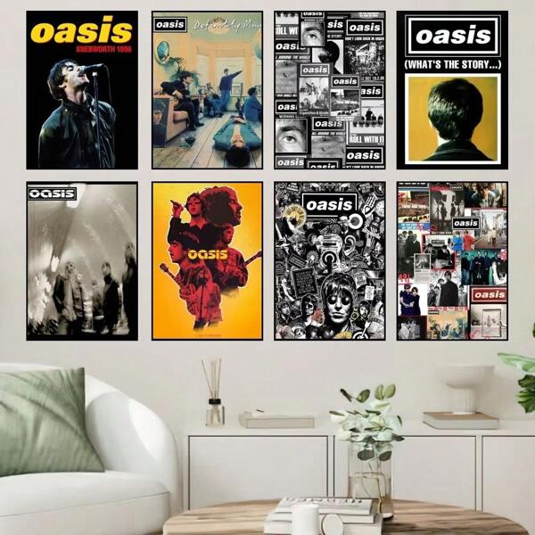1pc/3PCS Wall Art Poster Frameless /Framed Pop T-The R-Rain O-Oasis Band Poster Printing Wall Sticker Painting Bedroom Living Room Decoration Office Decoration Hanging Painting ,Wall Art With Frame