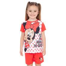 Disney Minnie Mouse Pyjamas | Girls Polka Dot Pyjamas | Kids Short PJs | Official Merchandise - Red - View 1