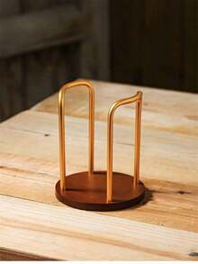 1 pieza Soporte de madera para vasos desechables de papel para uso doméstico